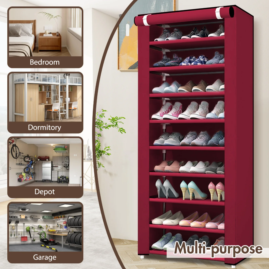 Non-Woven Shoes Rack (10-Tier)